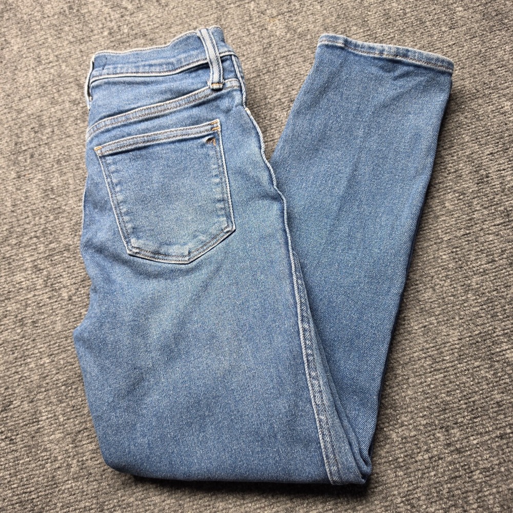Madewell Perfect Vintage‎ Stovepipe Straight Jeans Sz 25 High Waist Denim Blue